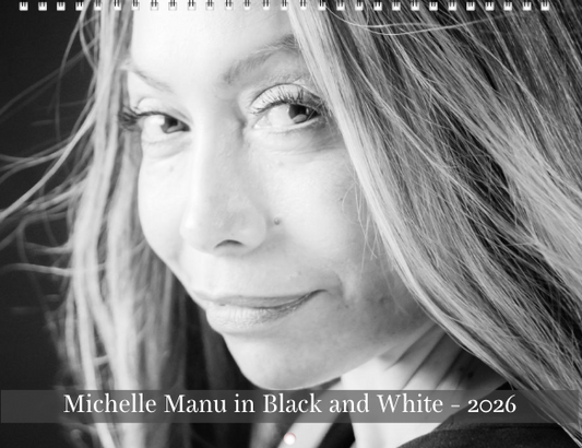 2026 Calendar - Michelle Manu in Black and White